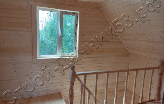 4 Каркасно-щитовой дом  Д-2, 6х8м, 75  М², Московская область, Шаховской район, село Середа. (2)